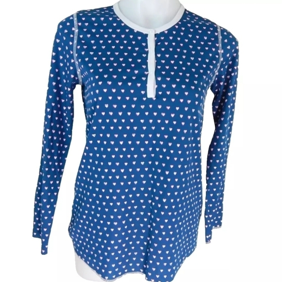 Roller Rabbit Blue Heart Pajama Top - Picture 1 of 3